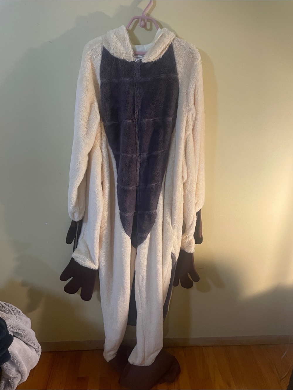 Avatar Appa Flying Bison Cozy Cream and Dark Brown Plush Adult Costume Onesie